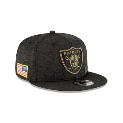 Las Vegas Raiders Gorra | New Era NFL Salute To Service 9fifty Snapback Cap Mexico - Negros